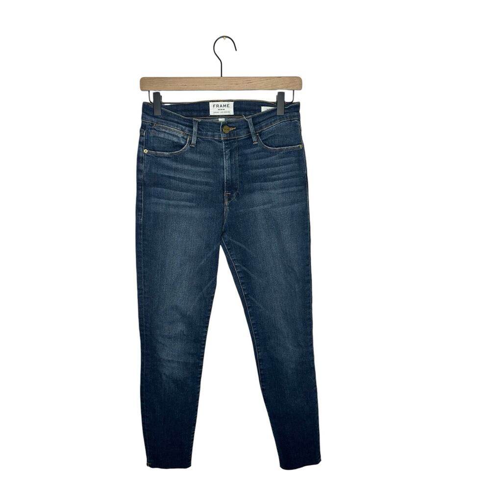Frame Womens Blue Medium Wash Pockets Denim Le‎ High Skinny Jeans Size 27